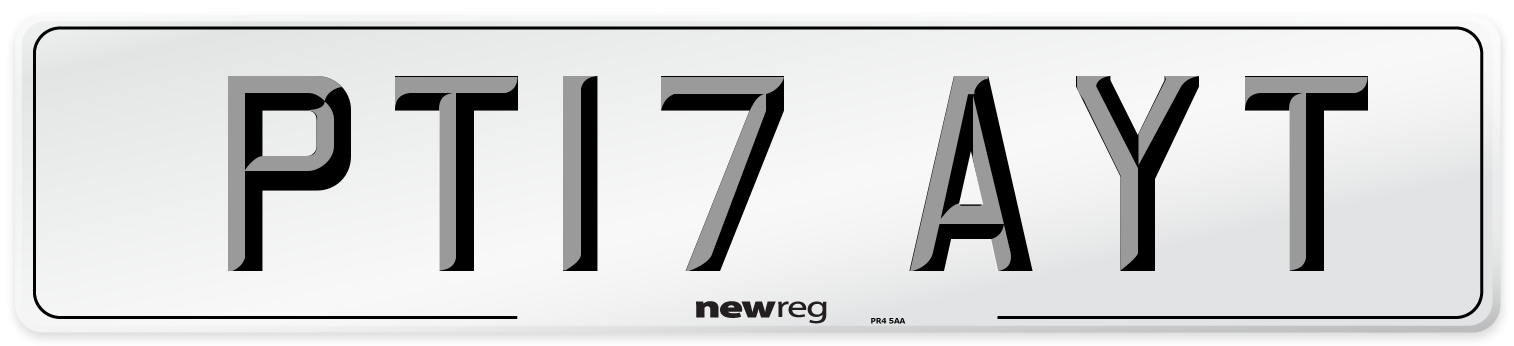 PT17 AYT Number Plate from New Reg